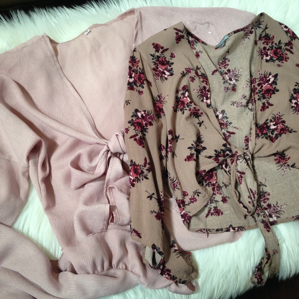 2 front tie tops medium